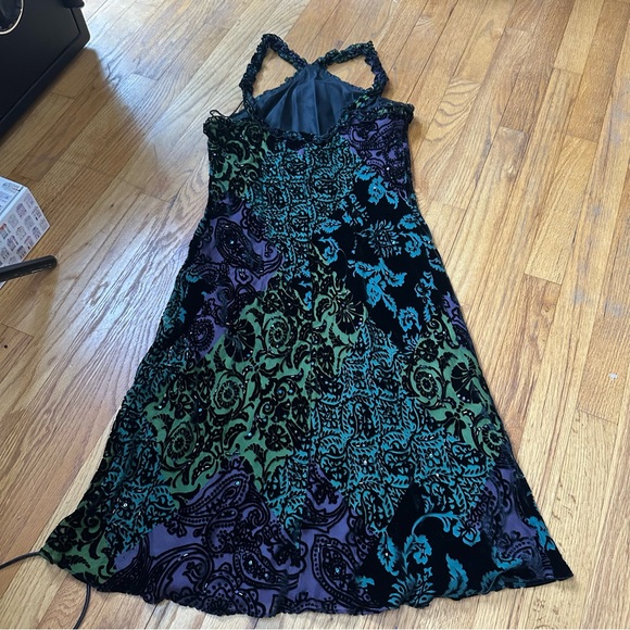 Whimsigoth burnout velvet vintage dress - Picture 3 of 5